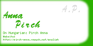 anna pirch business card